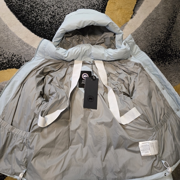 Canada Goose Pale Blue Quilted Hooded Puffer Jacket S - Picture 12 of 14